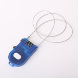 Maxbell 3 Feet Retractable Combination Cable Lock For Bike Luggage Blue