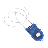 Maxbell 3 Feet Retractable Combination Cable Lock For Bike Luggage Blue