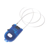 Maxbell 3 Feet Retractable Combination Cable Lock For Bike Luggage Blue