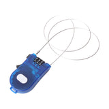 Maxbell 3 Feet Retractable Combination Cable Lock For Bike Luggage Blue