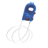 Maxbell 3 Feet Retractable Combination Cable Lock For Bike Luggage Blue