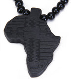 Maxbell Wooden Africa Pendant Necklace