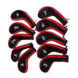 Maxbell 10 Golf Clubs Iron Set Headcovers Head Cover Red/Black