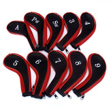 Maxbell 10 Golf Clubs Iron Set Headcovers Head Cover Red/Black