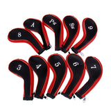 Maxbell 10 Golf Clubs Iron Set Headcovers Head Cover Red/Black