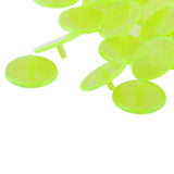 Maxbell 50Pcs Plastic Round Transparent Golf Ball Markers Yellow Green