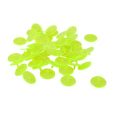 Maxbell 50Pcs Plastic Round Transparent Golf Ball Markers Yellow Green