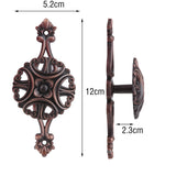 Maxbell 2x Flower Design Curtain Tiebacks Door Wall Mount Hanger Holder -Red copper