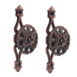 Maxbell 2x Flower Design Curtain Tiebacks Door Wall Mount Hanger Holder -Red copper