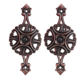 Maxbell 2x Flower Design Curtain Tiebacks Door Wall Mount Hanger Holder -Red copper