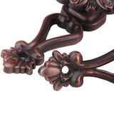 Maxbell 2x Flower Design Curtain Tiebacks Door Wall Mount Hanger Holder -Red copper