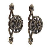 Maxbell 2x Flower Design Curtain Tiebacks Door Wall Mount Hanger Holder -Bronze