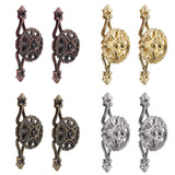 Maxbell 2x Flower Design Curtain Tiebacks Door Wall Mount Hanger Holder -Bronze