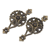 Maxbell 2x Flower Design Curtain Tiebacks Door Wall Mount Hanger Holder -Bronze