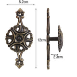 Maxbell 2x Flower Design Curtain Tiebacks Door Wall Mount Hanger Holder -Bronze