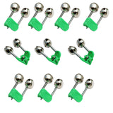 Maxbell 10 Pcs Rod Clamp Sea Fishing Tip Bite Lure Alarm Twin Bell Ring