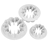 Maxbell 3pcs Carnation Flower Cutter Fondant Plunger