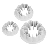 Maxbell 3pcs Carnation Flower Cutter Fondant Plunger