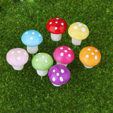 Maxbell 100pcs Miniature Dollhouse Fairy Garden Landscape Foam Mushroom - Red