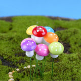 Maxbell 100pcs Miniature Dollhouse Fairy Garden Landscape Foam Mushroom - Red