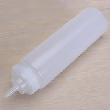 Maxbell White Plastic Sauce Squeeze Bottle Dispenser - 24oz
