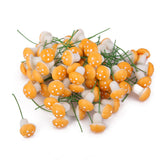 Maxbell 100pcs Miniature Dollhouse Fairy Garden Landscape Foam Mushroom - Orange