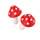 Maxbell 10pcs Miniature Dollhouse Fairy Garden Wood Landscape Mushroom Decor Red