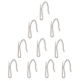 Maxbell 10pcs Curtain Drapery Pin Hooks - Silvery