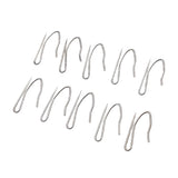 Maxbell 10pcs Curtain Drapery Pin Hooks - Silvery