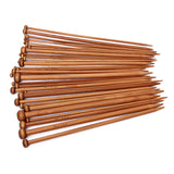 Maxbell 18 Sizes Carbonized Bamboo Knitting Needles Single Pointed Needles