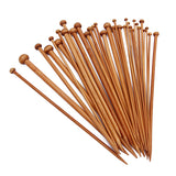 Maxbell 18 Sizes Carbonized Bamboo Knitting Needles Single Pointed Needles