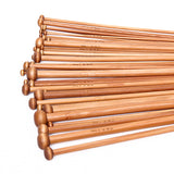 Maxbell 18 Sizes Carbonized Bamboo Knitting Needles Single Pointed Needles