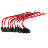 Maxbell 10x 12V DC Power Pigtail Female 5.5*2.1mm Cable Plug Wire For CCTV Security