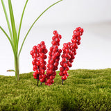Maxbell 10pcs Miniature Dollhouse Fairy Garden Landscape Crabapple on Stick Decor