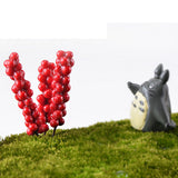 Maxbell 10pcs Miniature Dollhouse Fairy Garden Landscape Crabapple on Stick Decor