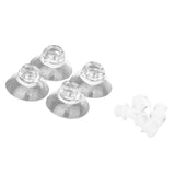 Maxbell 4pcs 25mm Diameter High Transparent Suction Cup Holder Sucker / Heart-shaped Pipe Clip