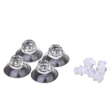 Maxbell 4pcs 25mm Diameter High Transparent Suction Cup Holder Sucker / Heart-shaped Pipe Clip