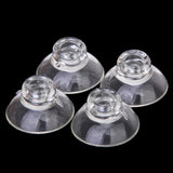 Maxbell 4pcs 25mm Diameter High Transparent Suction Cup Holder Sucker / Heart-shaped Pipe Clip