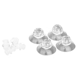 Maxbell 4pcs 25mm Diameter High Transparent Suction Cup Holder Sucker / Heart-shaped Pipe Clip