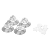 Maxbell 4pcs 25mm Diameter High Transparent Suction Cup Holder Sucker / Heart-shaped Pipe Clip