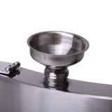 Maxbell 2Pcs Stainless Steel Hip Flask Funnel Silver