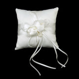 Maxbell Lovely Ivory Bud Flower Wedding Ring Pillow 15cmx15cm