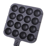 Maxbell 16 Molds Takoyaki Pan with Handle - Black