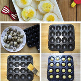 Maxbell 16 Molds Takoyaki Pan with Handle - Black