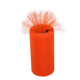Maxbell 6"x 25yd Tulle Roll Spool Tutu Wedding Bow Fabric Banquet Decor - Orange