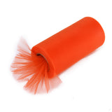 Maxbell 6"x 25yd Tulle Roll Spool Tutu Wedding Bow Fabric Banquet Decor - Orange