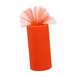 Maxbell 6"x 25yd Tulle Roll Spool Tutu Wedding Bow Fabric Banquet Decor - Orange