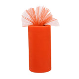 Maxbell 6"x 25yd Tulle Roll Spool Tutu Wedding Bow Fabric Banquet Decor - Orange