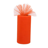 Maxbell 6"x 25yd Tulle Roll Spool Tutu Wedding Bow Fabric Banquet Decor - Orange