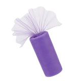 Maxbell 6"x 25yd Tulle Roll Spool Tutu Wedding Bow Fabric Banquet Decor Light Purple